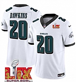 Men & Women & Youth Philadelphia Eagles #20 Brian Dawkins White 2025 Super Bowl LIX Patch New F.U.S.E. Vapor Limited Stitched Jersey,baseball caps,new era cap wholesale,wholesale hats